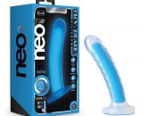 Blush Neo Elite Glow In The Dark Tao 7" Silicone Dual Density Dildo - Neon Blue EOPBL80803